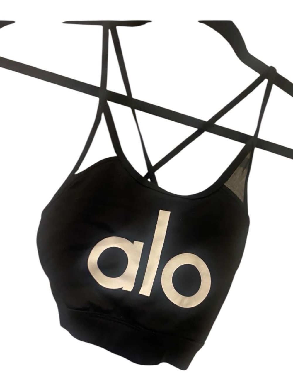 Alo Sports Bra BLACK/WHITE Size:S